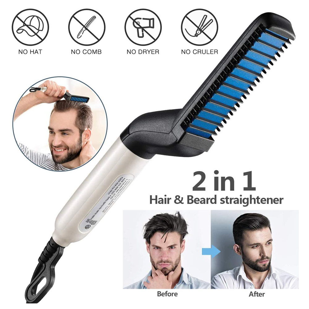 Escova alisadora elétrica para cabelo e barba - Image 4