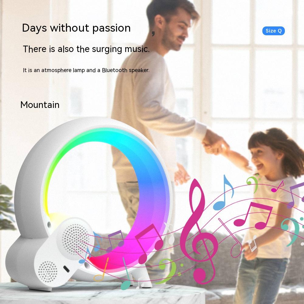 Despertador con luz ambiental y altavoz Bluetooth, negro - Imagen 6