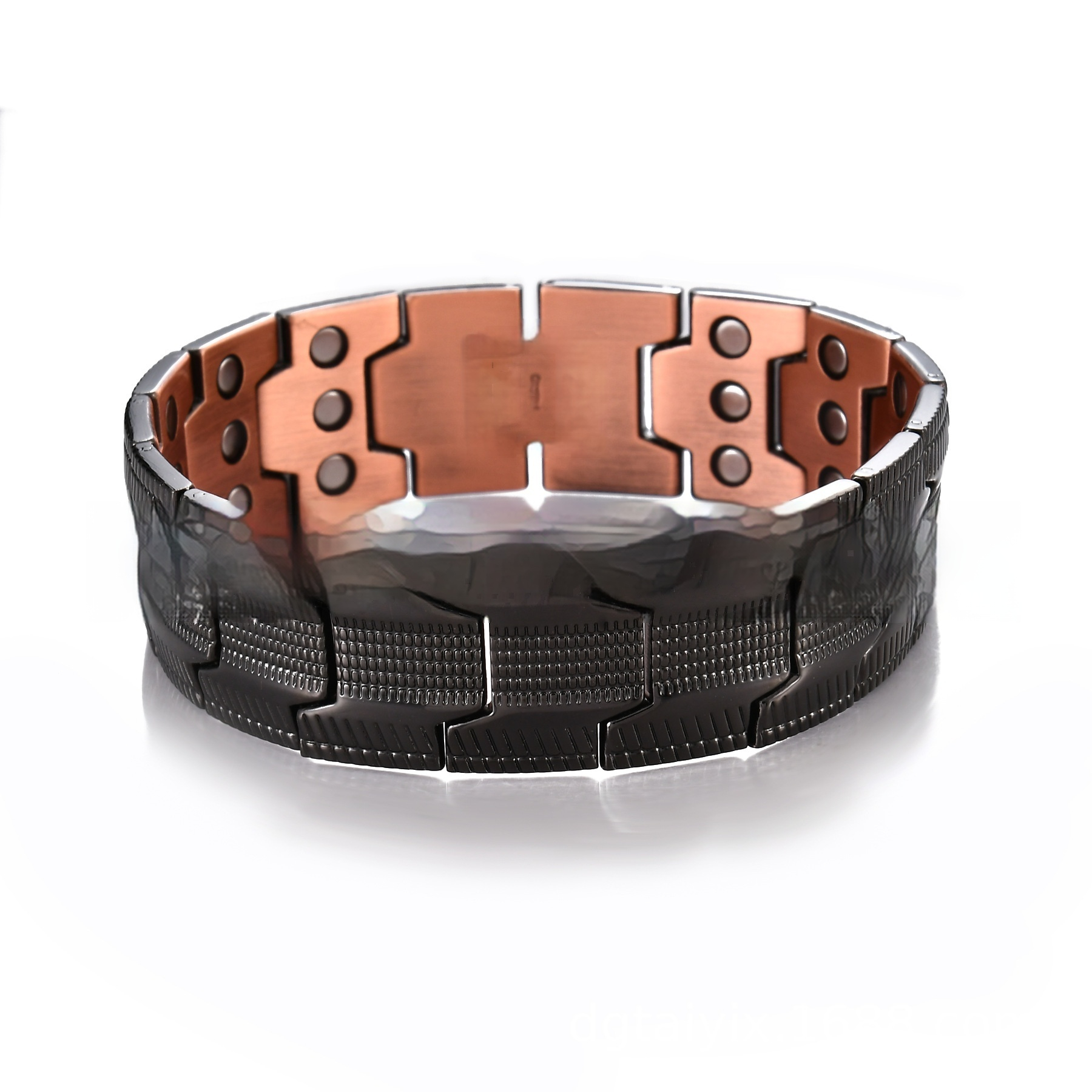 Bracelet en cuivre à aimants, bronze – Image 3