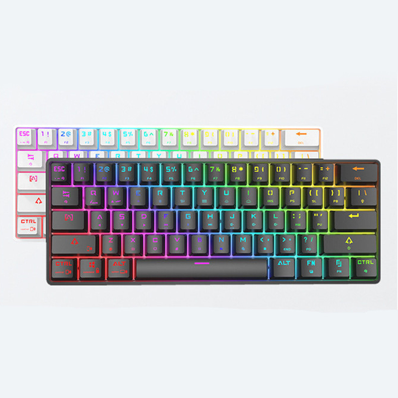 Wireless mechanical keyboard with PBT keycaps, white - Image 5
