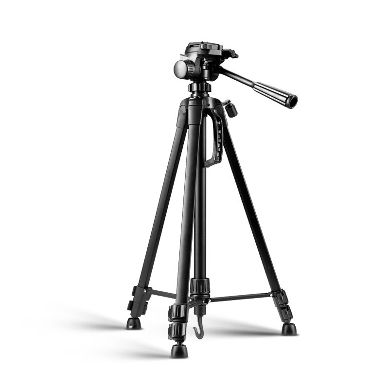 Trípode portátil de aluminio para cámara, negro