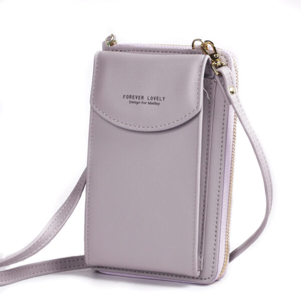 Small faux leather clutch wallet, light purple