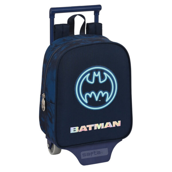 School Rucksack with Wheels Batman Legendary Navy Blue