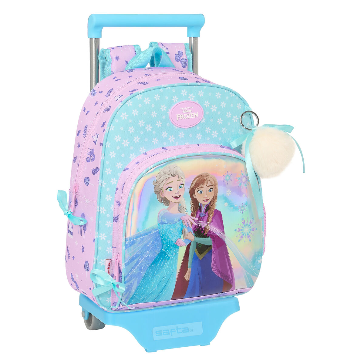 Cartable à roulettes Frozen Cool days Violet Bleu ciel