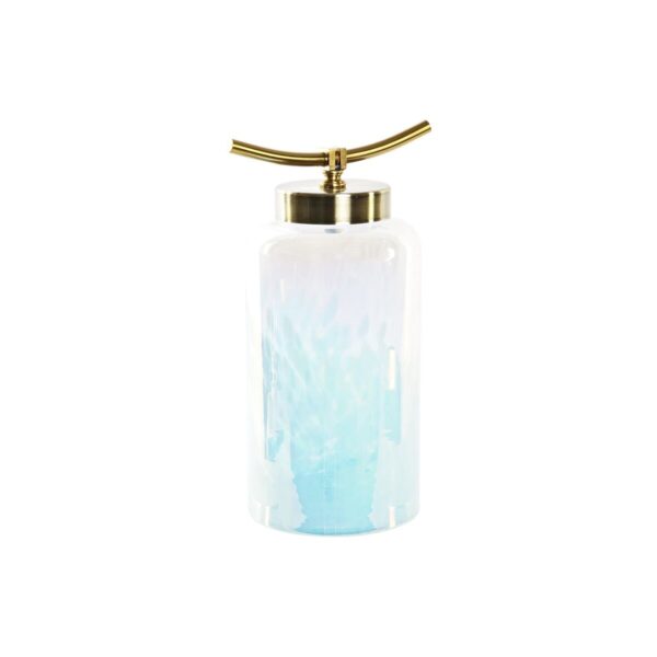 Vaas DKD Home Decor Blauw Gouden Metaal Kristal Mediterrane