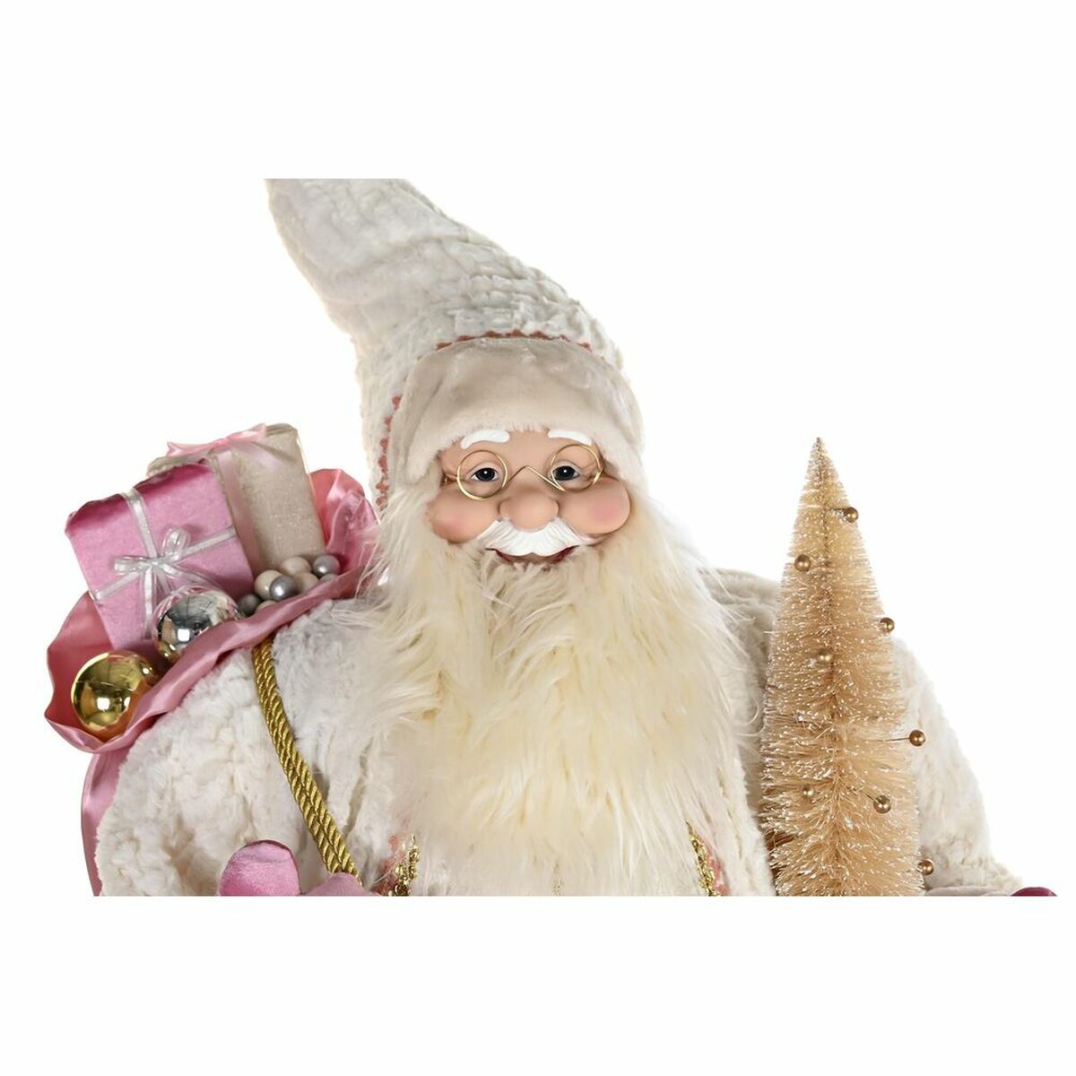 Kerstversiering DKD Home Decor Grijs Roze - Afbeelding 2