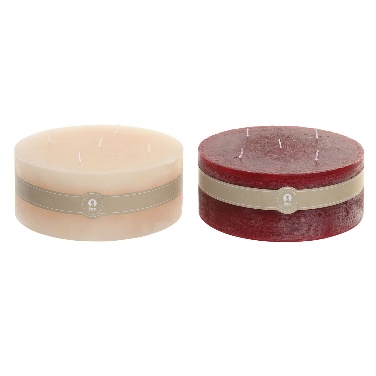 Vela Home ESPRIT Vermelho Creme Natal (2 Unidades)