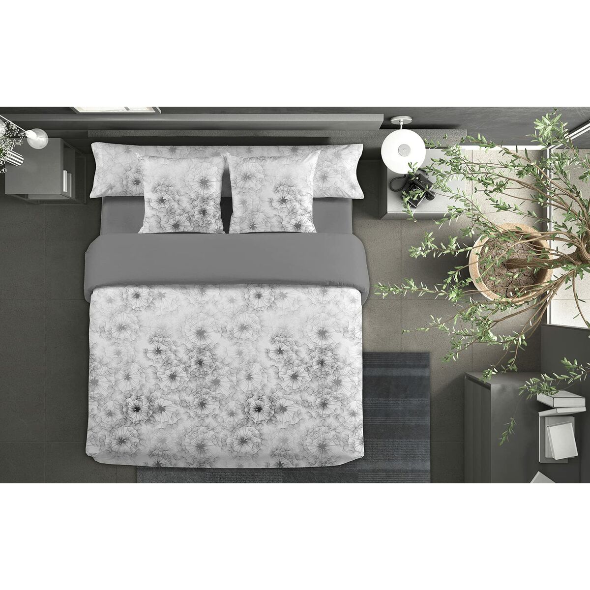 Parure de couette Pierre Cardin JEWEL Gris Lit ½ persones 3 Pièces – Image 3
