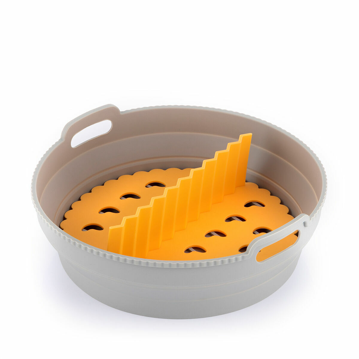 Pack de Cestos Dobráveis de Silicone com Pegas e Separadores para Fritadeira de Ar InnovaGoods (3 Unidades) - Image 13