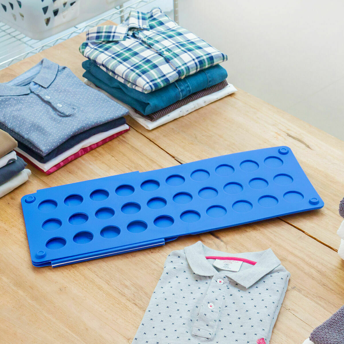 Pack Tendedero Plegable Vertical con Ruedas y Doblador de Ropa InnovaGoods - Imagen 4