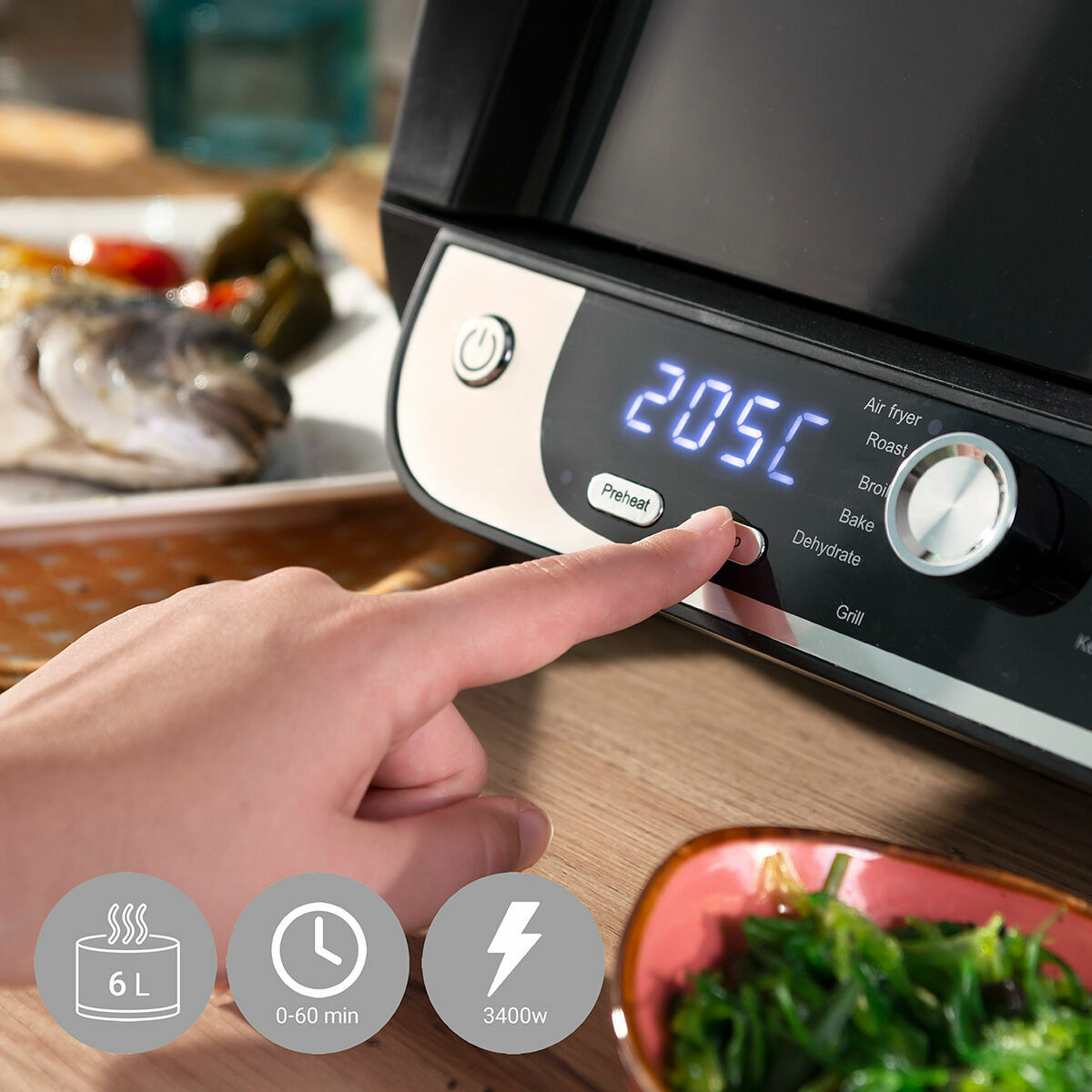 Pack Cestos de Silicone com Pincel para Fritadeiras a Ar e Fritadeira de Ar com Grill, Acessórios e Livro de Receitas InnovaGood - Image 8