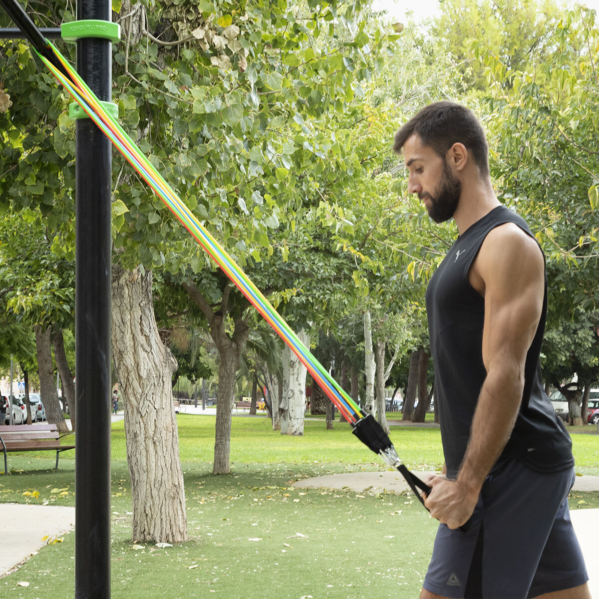 Resistance Bands & Abs Machine Set with Accessories & Exercise Guide InnovaGoods - Image 2