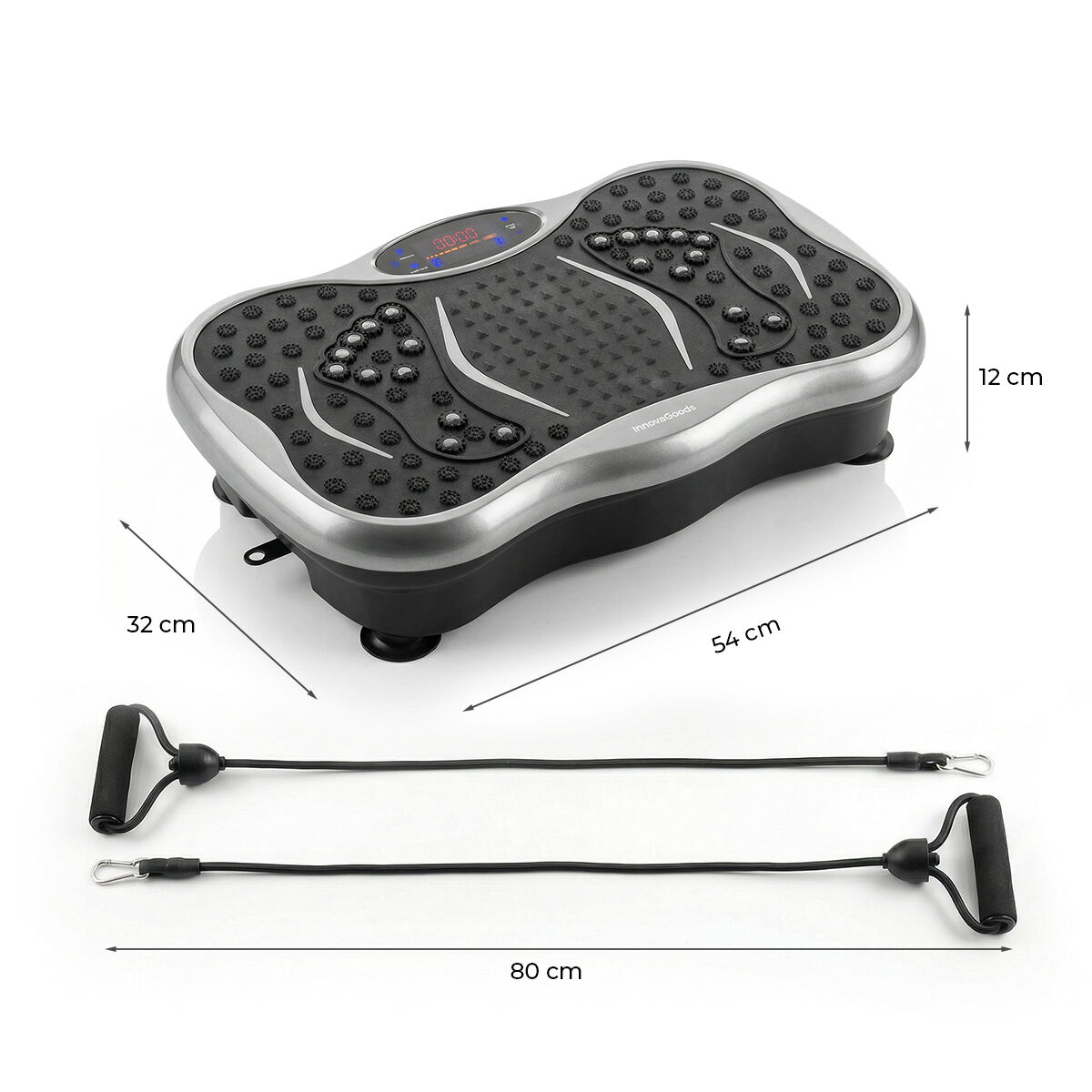 Pack Plataforma Vibratoria con Altavoz, Mando a Distancia y Bandas de Resistencia con Guía de Ejercicios InnovaGoods - Imagen 11