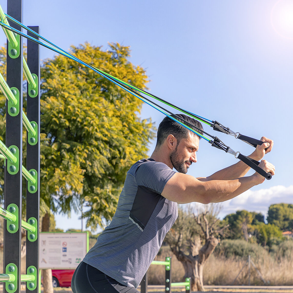 Pack Pull-up Station Fitness en Set Weerstandsbanden met Accessoires en Oefengids InnovaGoods - Afbeelding 6