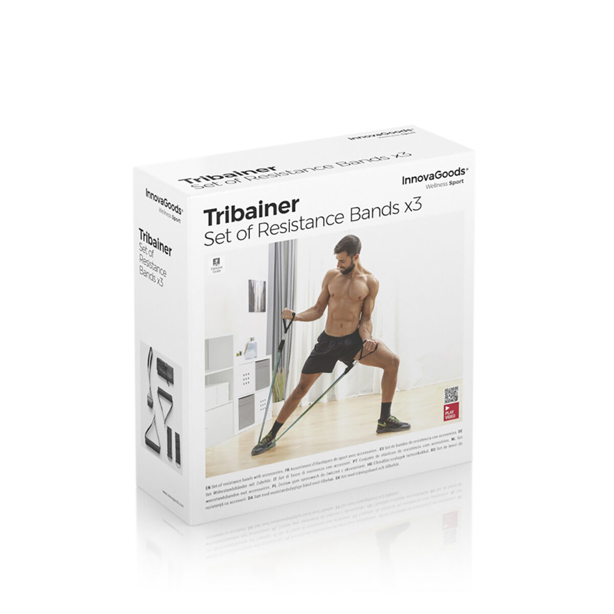 Pack Pull-up Station Fitness en Set Weerstandsbanden met Accessoires en Oefengids InnovaGoods - Afbeelding 15
