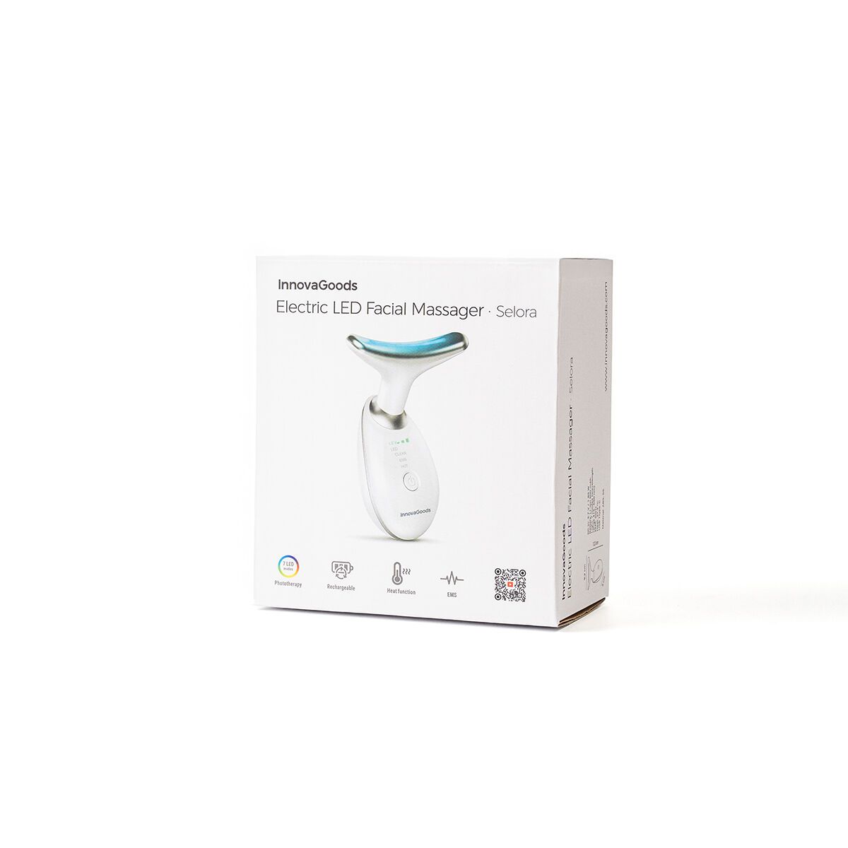 Pack masseur facial raffermissant LED, EMS et chaleur et sérum Rice Joyboost 30 ml InnovaGoods – Image 13