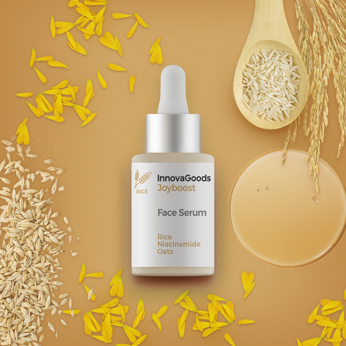 Pack masseur visage, sérum Rice Joyboost 30 ml et crème Joycare 50 ml InnovaGoods – Image 23
