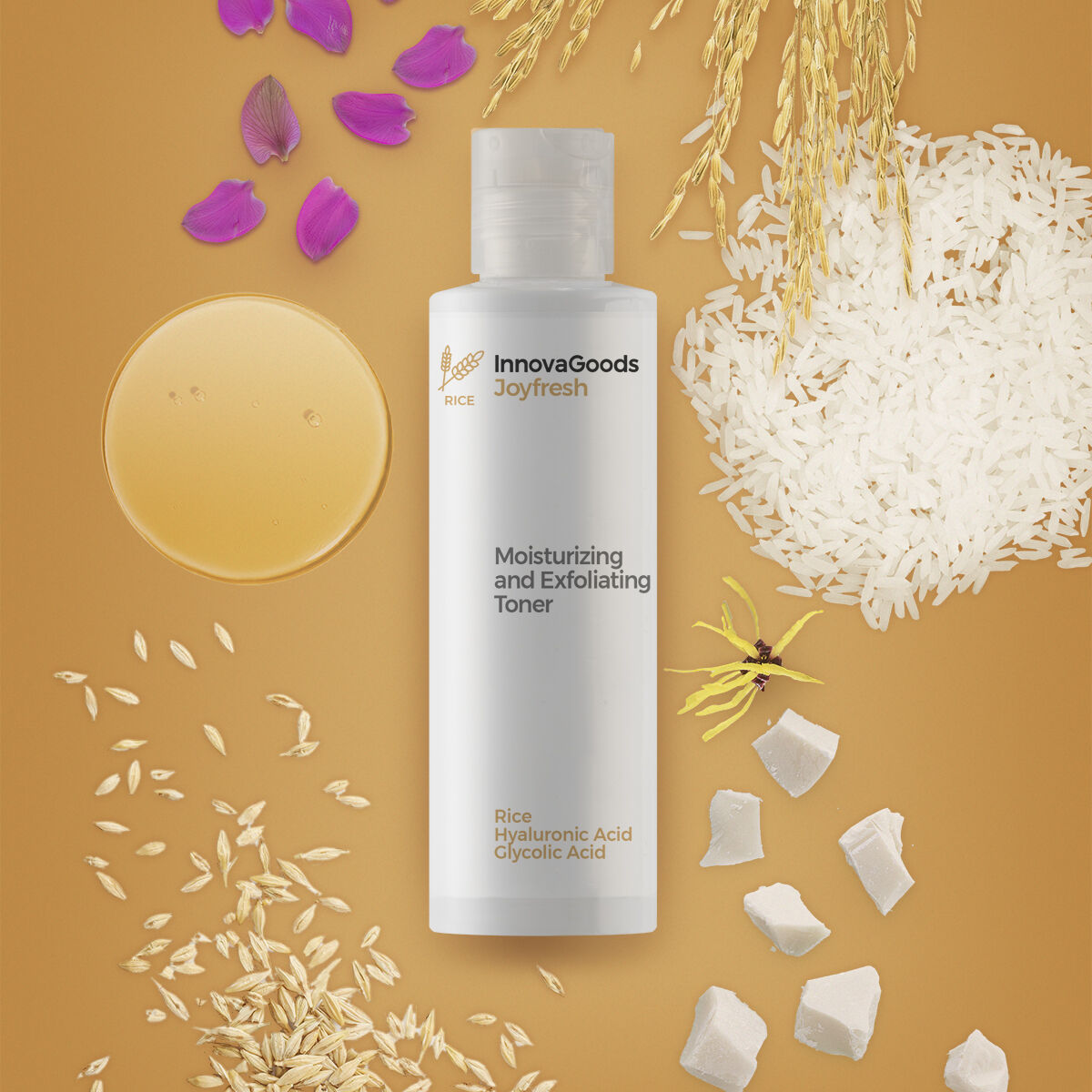 Pack elektrische gezichtssauna, gezichtsreiniger Rice Joypure 200 ml en tonic Joyfresh 150 ml InnovaGoods - Afbeelding 15