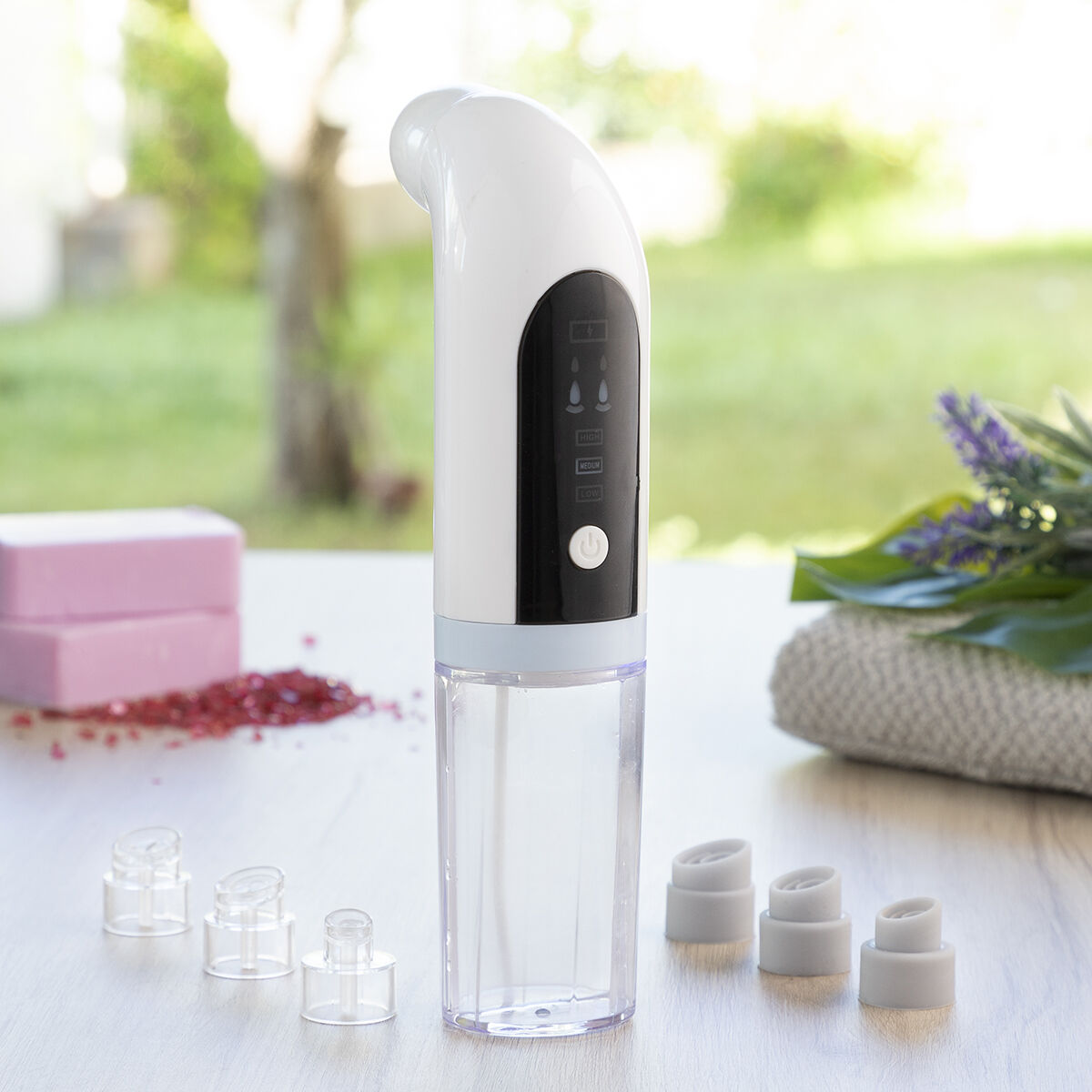 Set Gesichtsreinigungsgerät gegen Unreinheiten wiederaufladbar+Gesichtsreiniger Rice Joypure 200 ml InnovaGoods – Bild 13