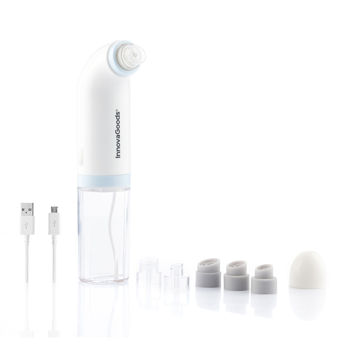 Set Gesichtsreinigungsgerät gegen Unreinheiten wiederaufladbar+Gesichtsreiniger Rice Joypure 200 ml InnovaGoods – Bild 18