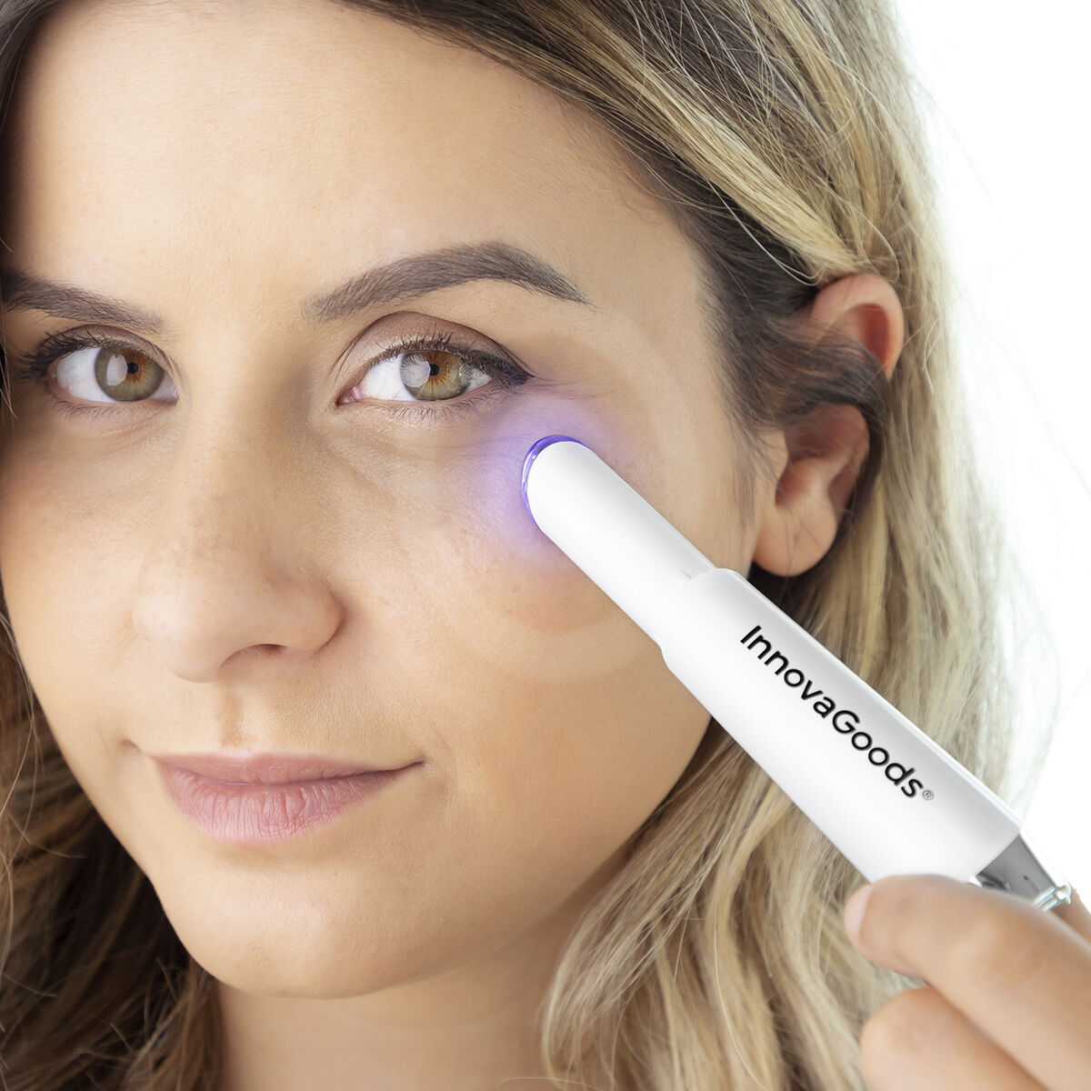 Set Oogmassageapparaat tegen veroudering met fototherapie en thermotherapie en oogcrème Rice Joyglow 15 ml InnovaGoods - Afbeelding 23