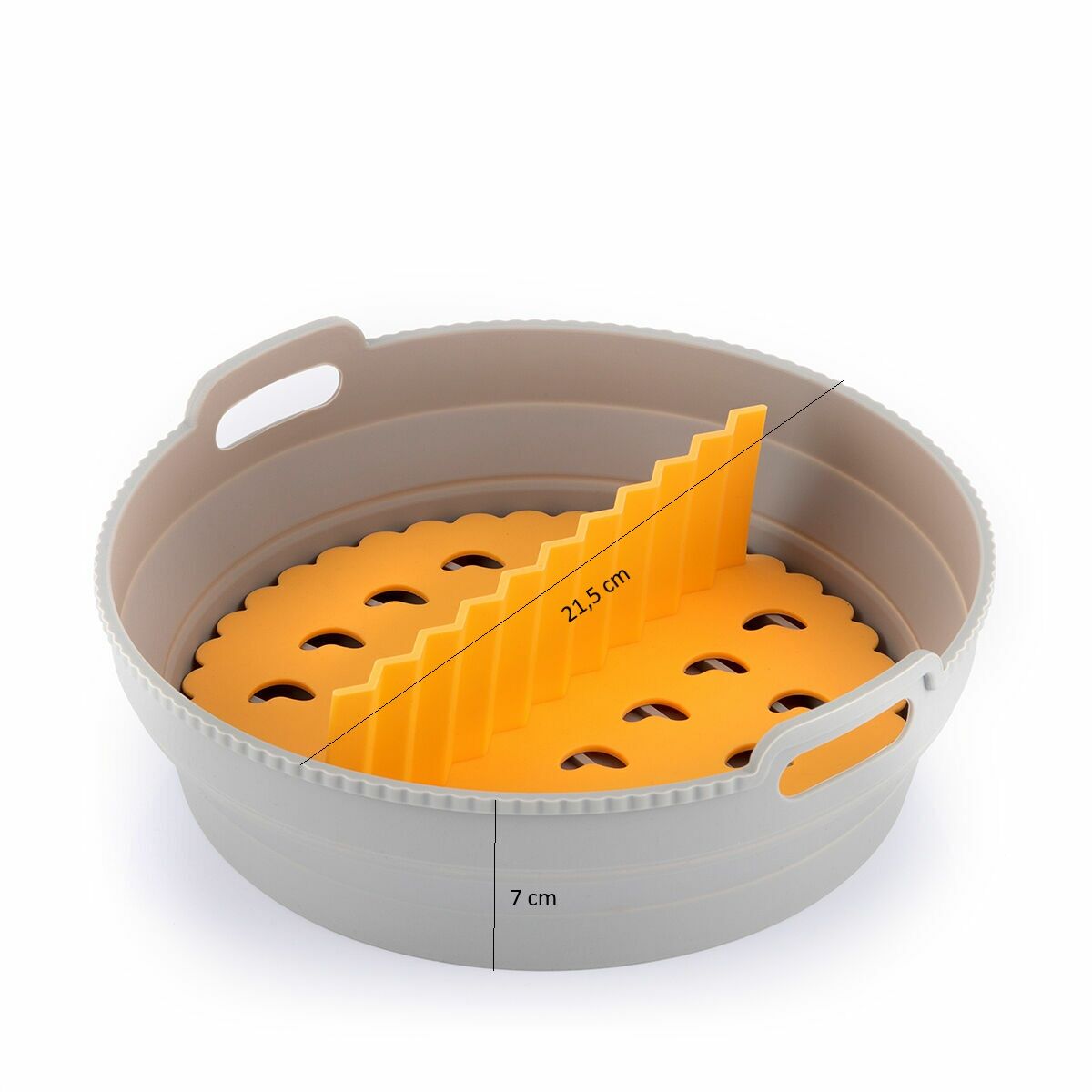 Pack de Cestos Dobráveis de Silicone com Pegas e Separadores para Fritadeira de Ar InnovaGoods (3 Unidades) - Image 14