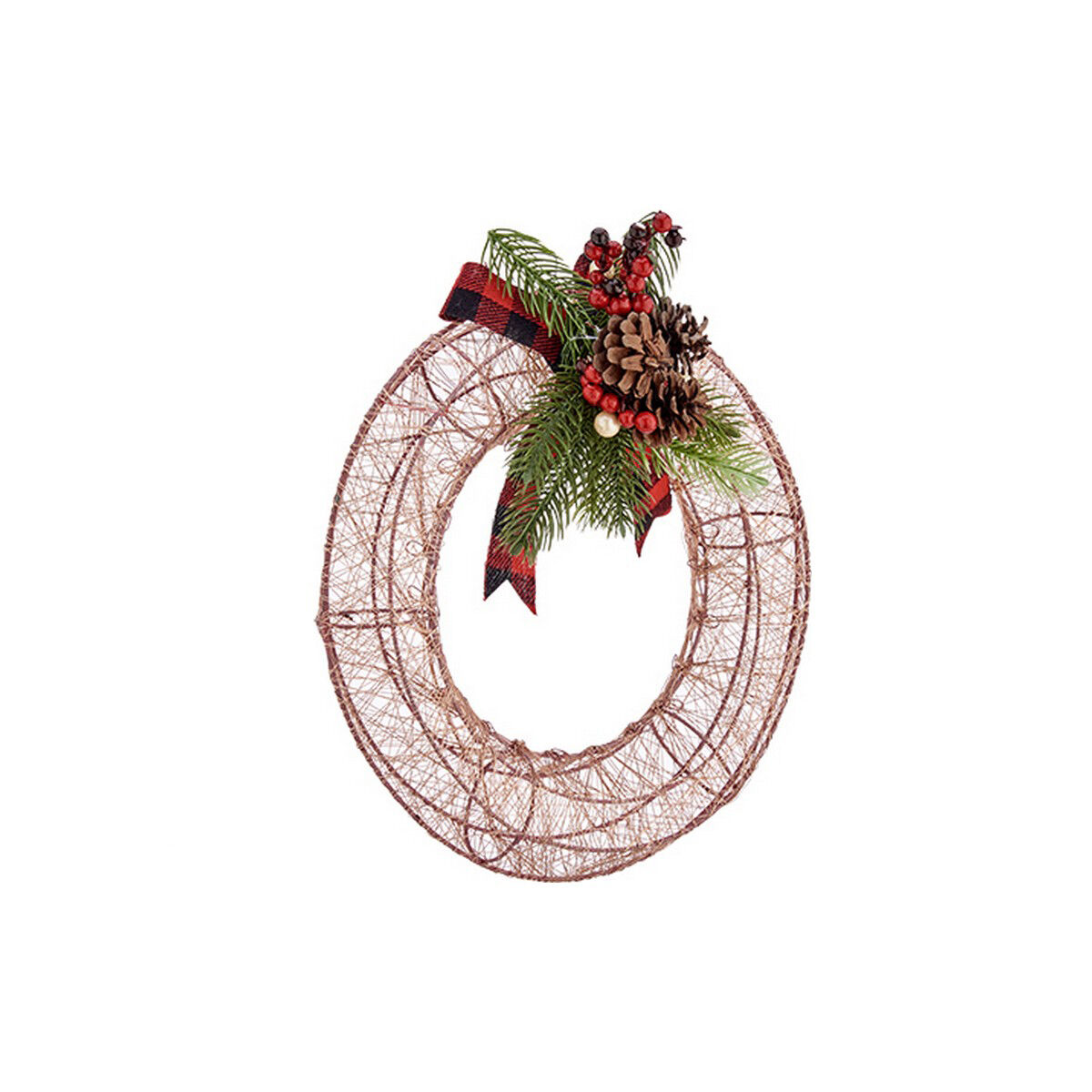 Couronne de Noël Krist+ Champagne Métal