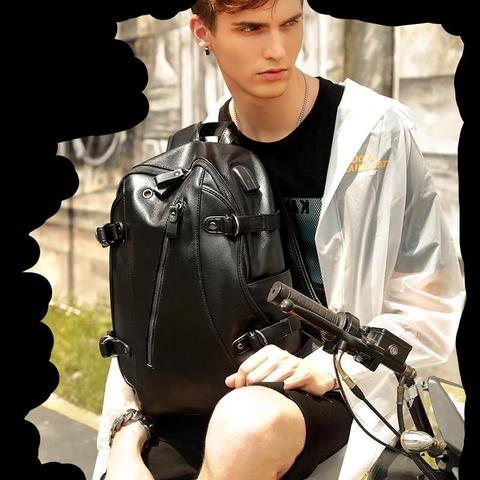 Roomy leather backpack - Image 5