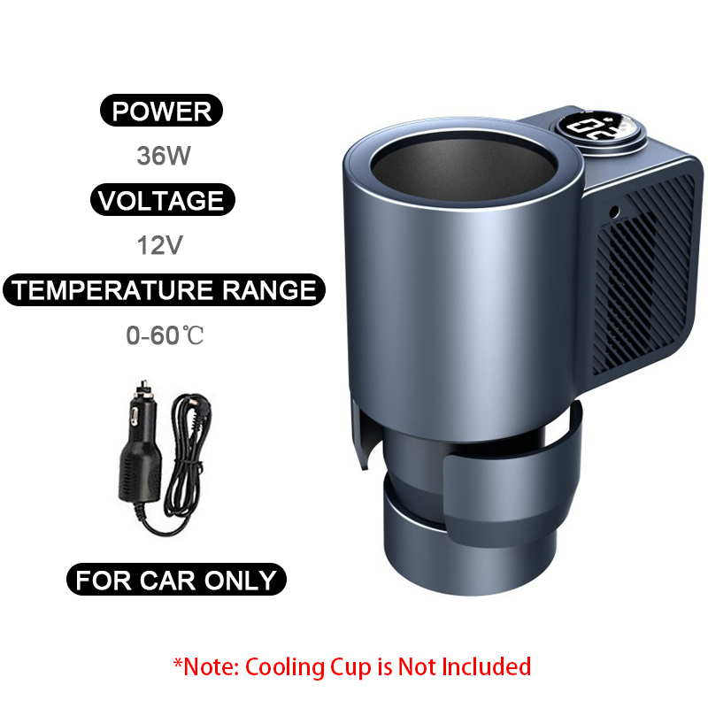 Heating and cooling cup holder for the car