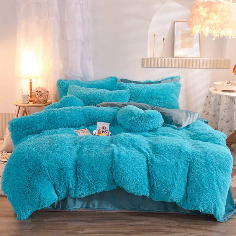 Bedding set with leopard print, plush - Image 7