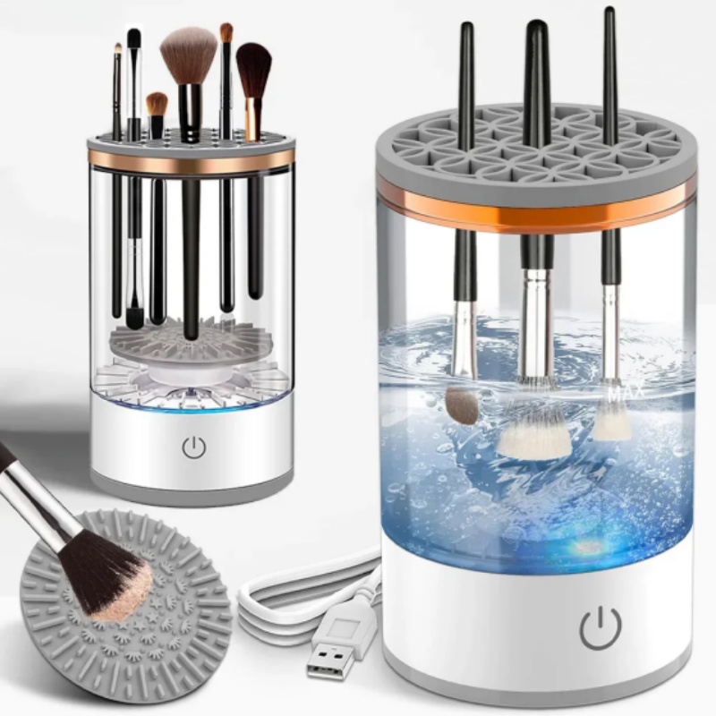 Rotierender USB-Reiniger für Make-up-Pinsel, weiß