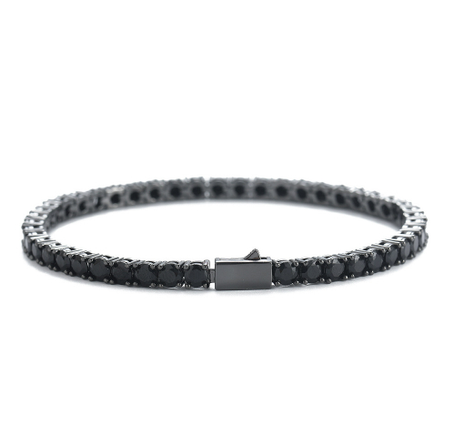 Tennis bracelet with black stones - Image 2