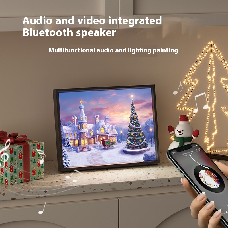 Tableau de Noël avec enceinte Bluetooth et lumière – Image 5