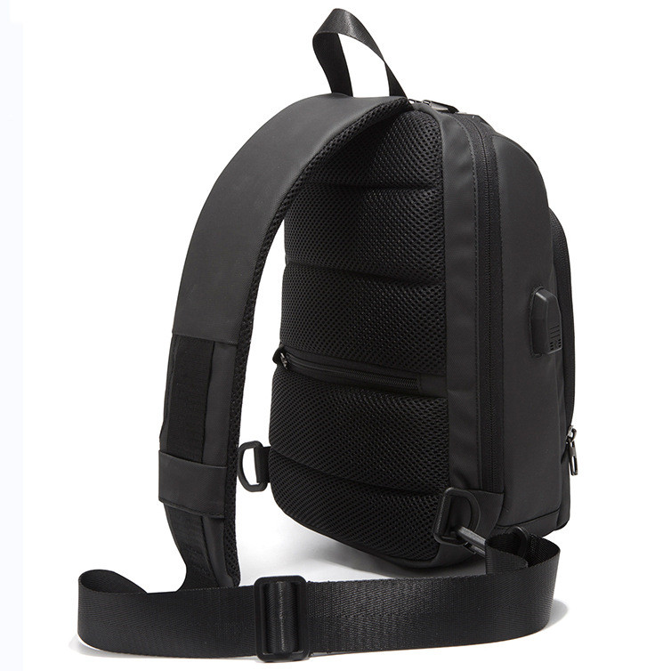 Chest bag with lockable zip, black - Image 5