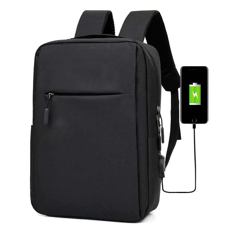 Sac à dos ordinateur en nylon avec USB, rouge – Image 6