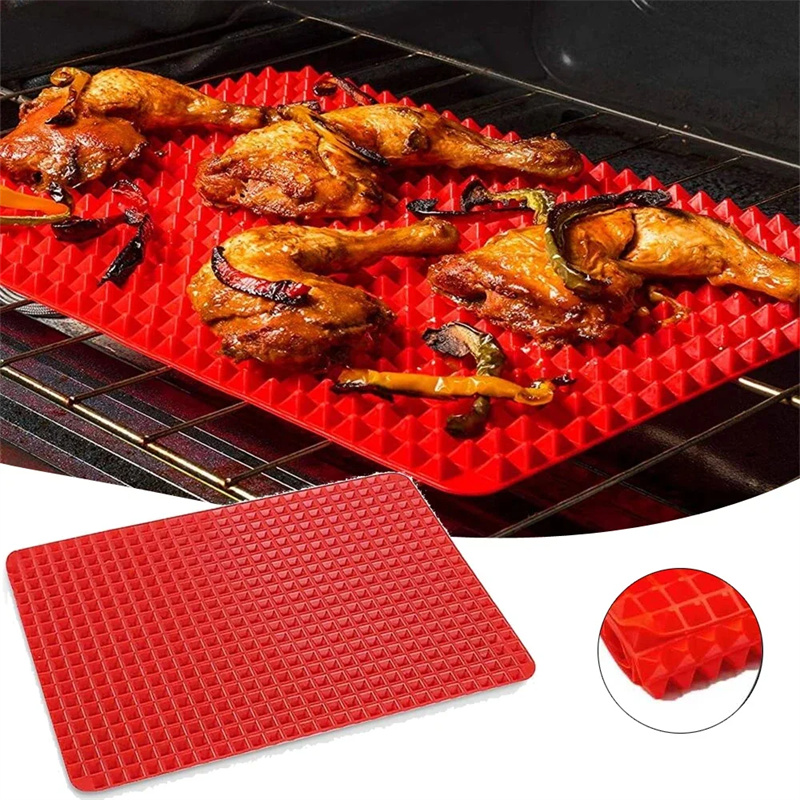 Silicone pyramid baking mat, red - Image 5