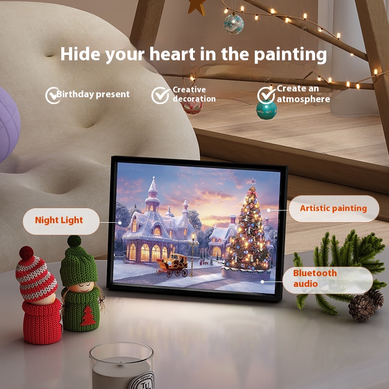 Tableau de Noël avec enceinte Bluetooth et lumière – Image 6