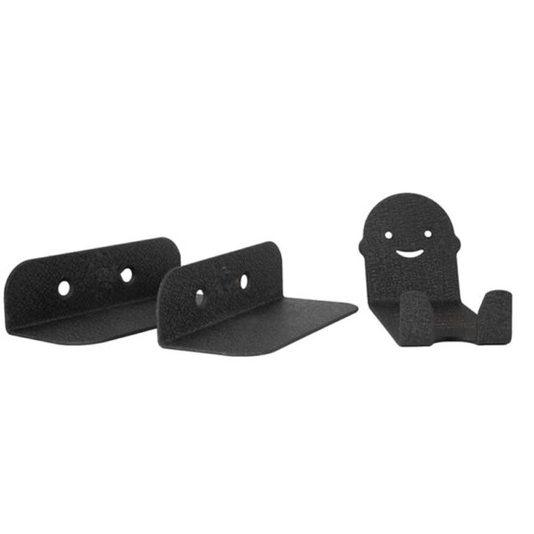 Wall-mounted bike hanger with pedal hook, black