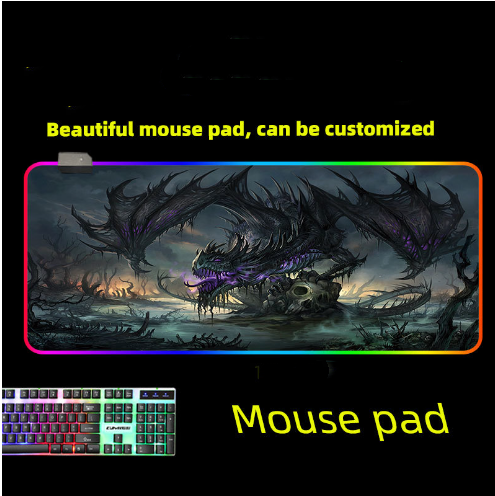 Large mouse pad with RGB lighting