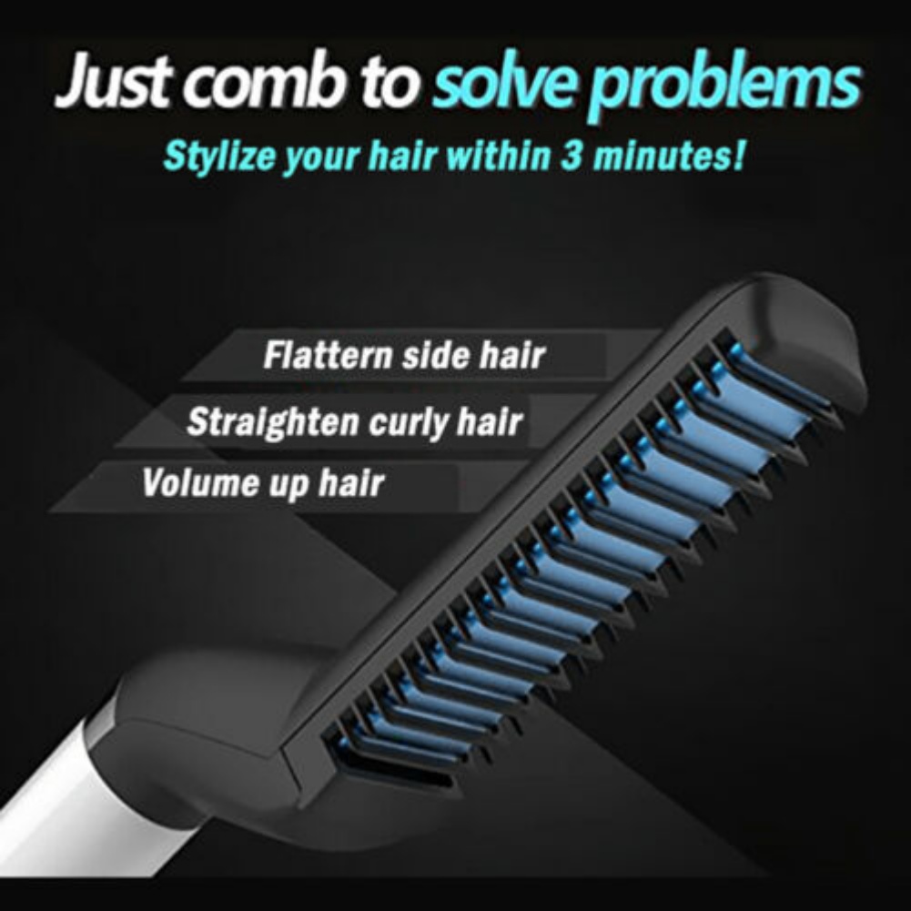 Escova alisadora elétrica para cabelo e barba - Image 6