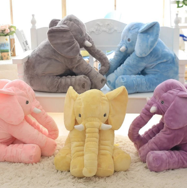 Elephant soft toy with blanket, purple - Image 7