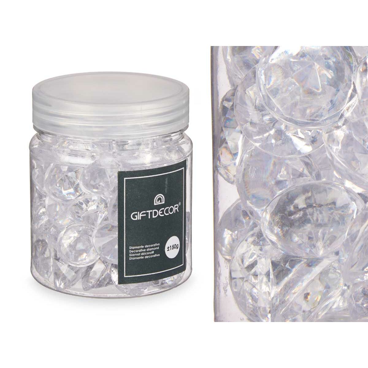 Decorative Stones Gift Decor Transparent 150 g Diamond (16 Units) - Image 4