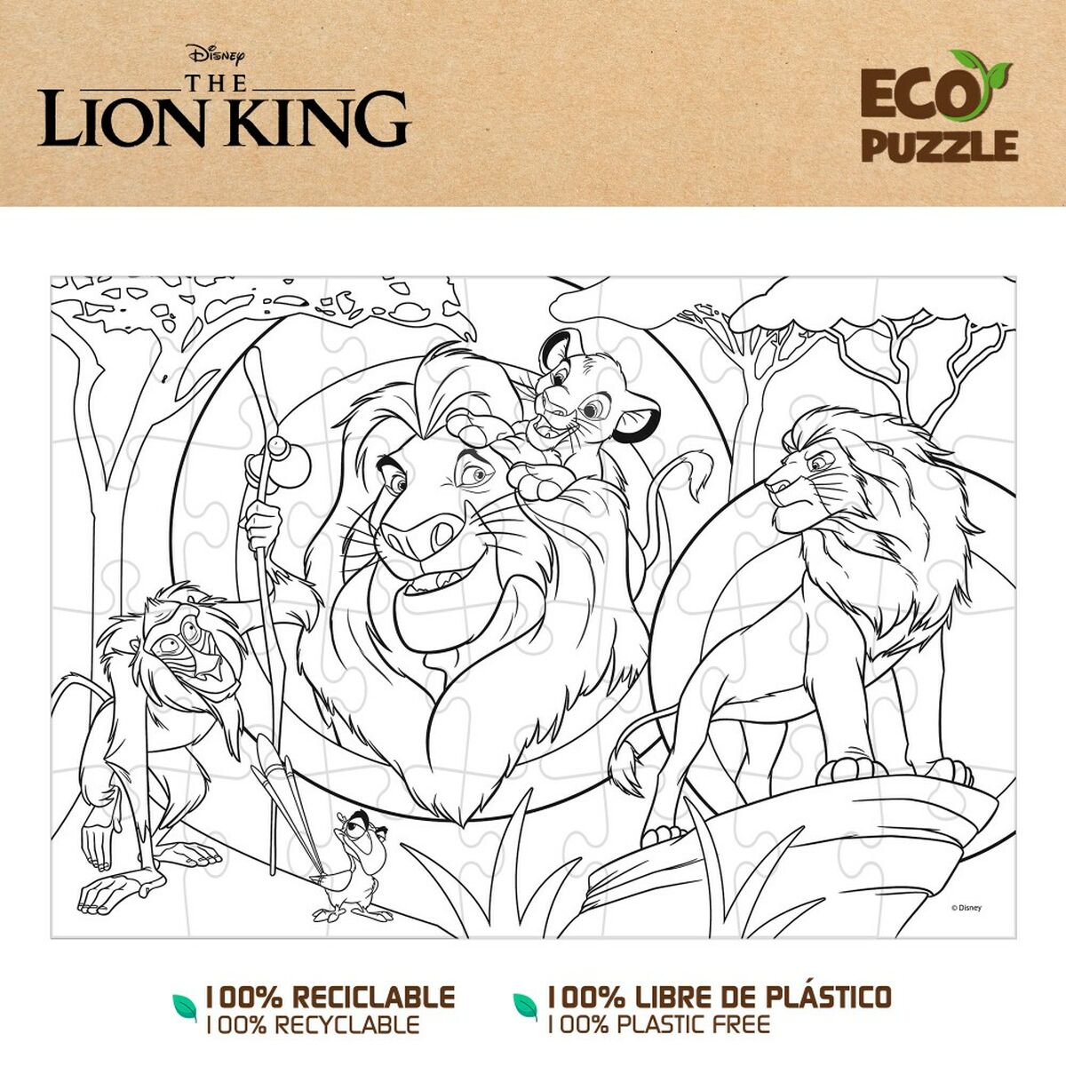 Puzzle Enfant The Lion King Double face 24 Pièces (12 Unités) – Image 4