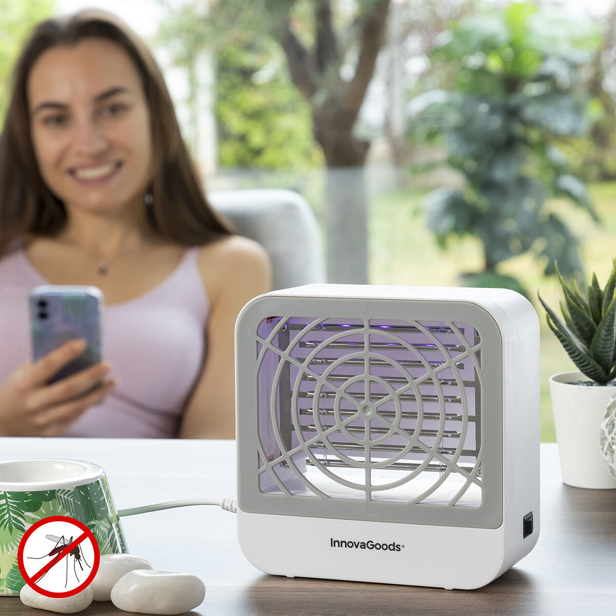 Anti-muggenlamp met Muurhanger KL Box InnovaGoods