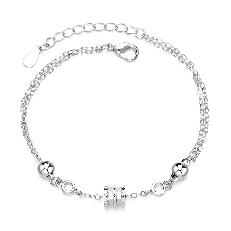 Feines Armband aus 925er Silber, weißgoldfarben – Bild 3