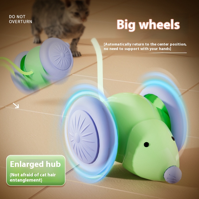 Elektrische muis-auto voor katten, groen - Afbeelding 5