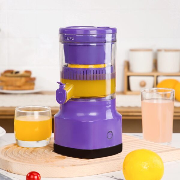 Rechargeable electric citrus juicer, purple