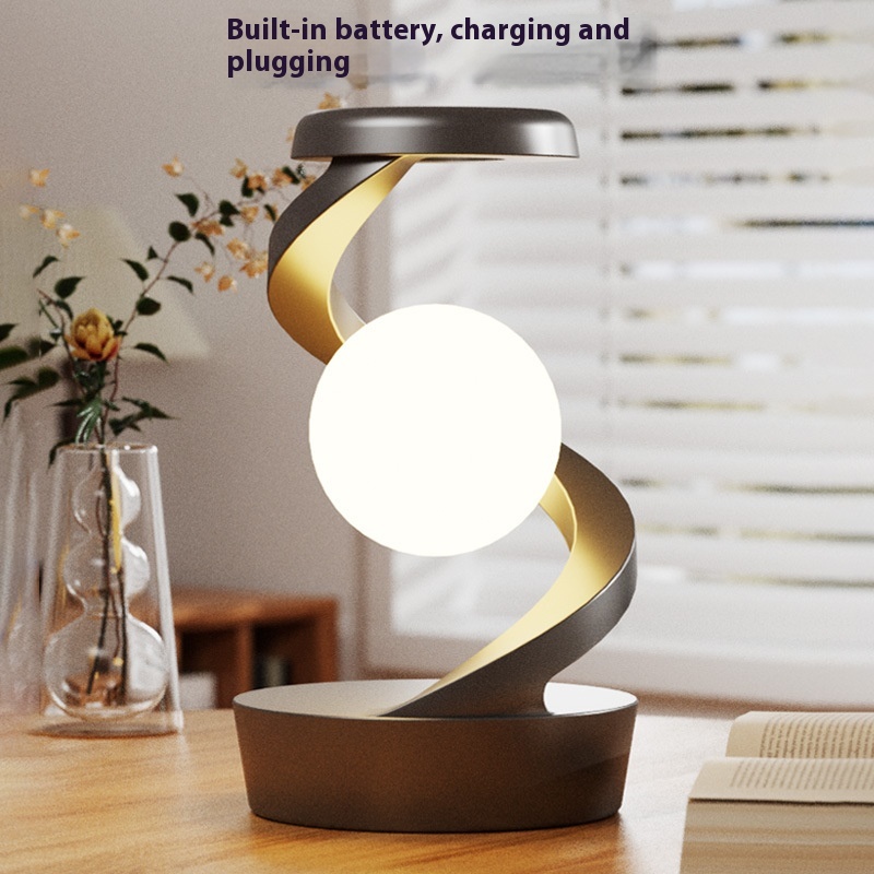 Candeeiro de mesa com lua giratória e sensor, cinzento - Image 6