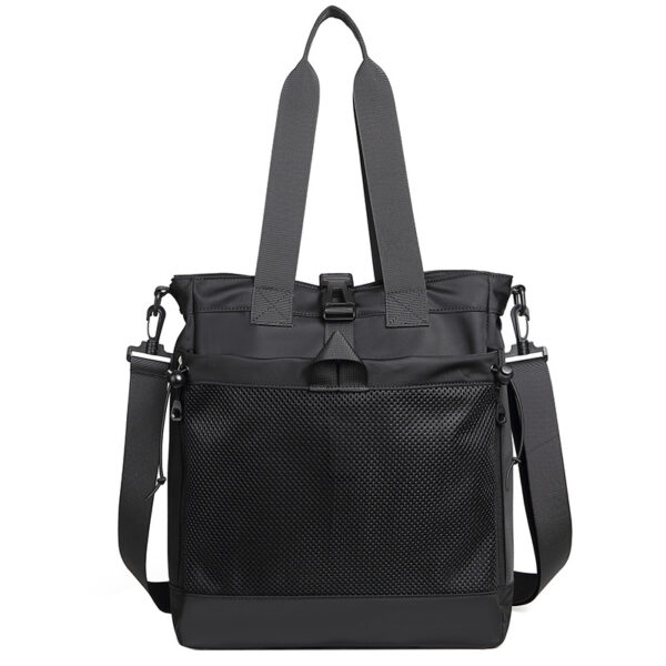 Nylon crossbody bag for everyday use, black
