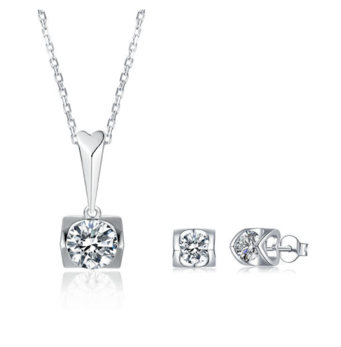 Pendientes de plata con moissanita - Imagen 5